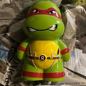 Porcelain teenage mutant ninja turtle piggy bank. Raphael.